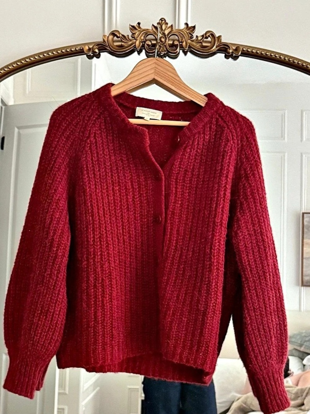 Sézane Emile Cardigan (burgundy)